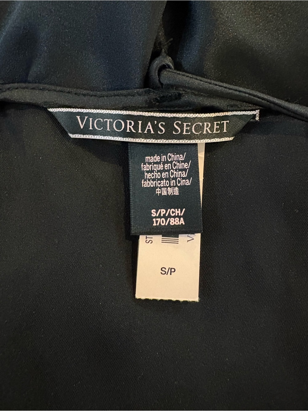 Victoria’s Secret NWT Black Satin Bias Cut Slip Dress Open Crisscross Back Sz S - Picture 5 of 8